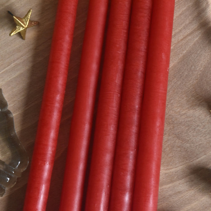 テーパーキャンドル　Fleuriste (フロリスト）　5本セット Rouge (レッド）