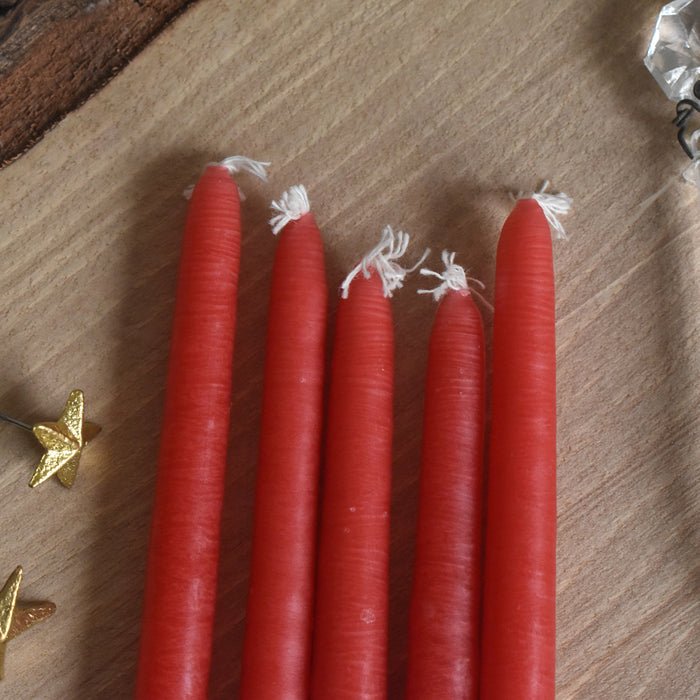 テーパーキャンドル　Fleuriste (フロリスト）　5本セット Rouge (レッド）