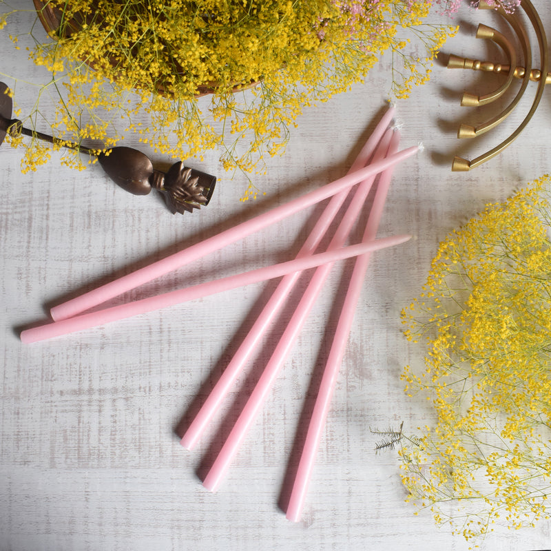 Taper Candle Fleuriste (Florist) Set of 5 Dragée (Pink)