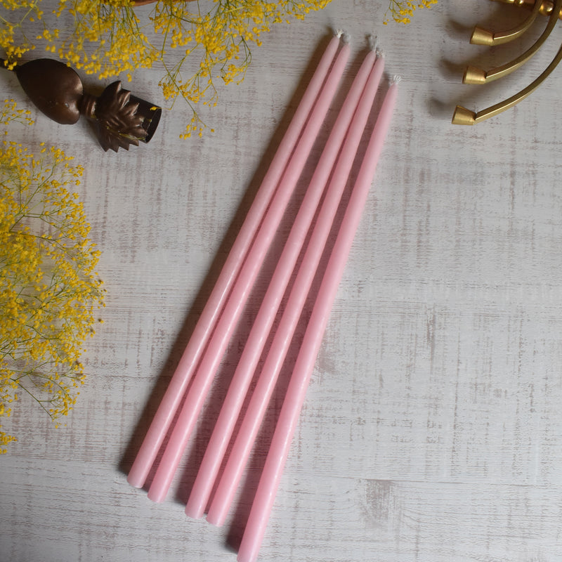 Taper Candle Fleuriste (Florist) Set of 5 Dragée (Pink)