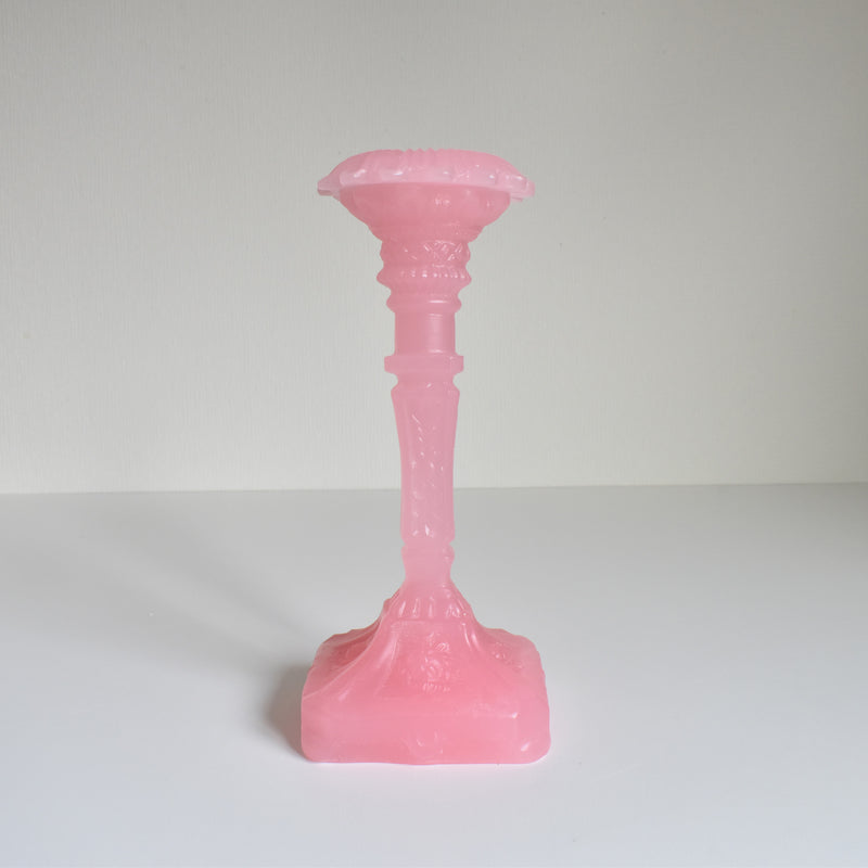蝋キャンドルホルダーと蝋受け Dragée (ピンク）