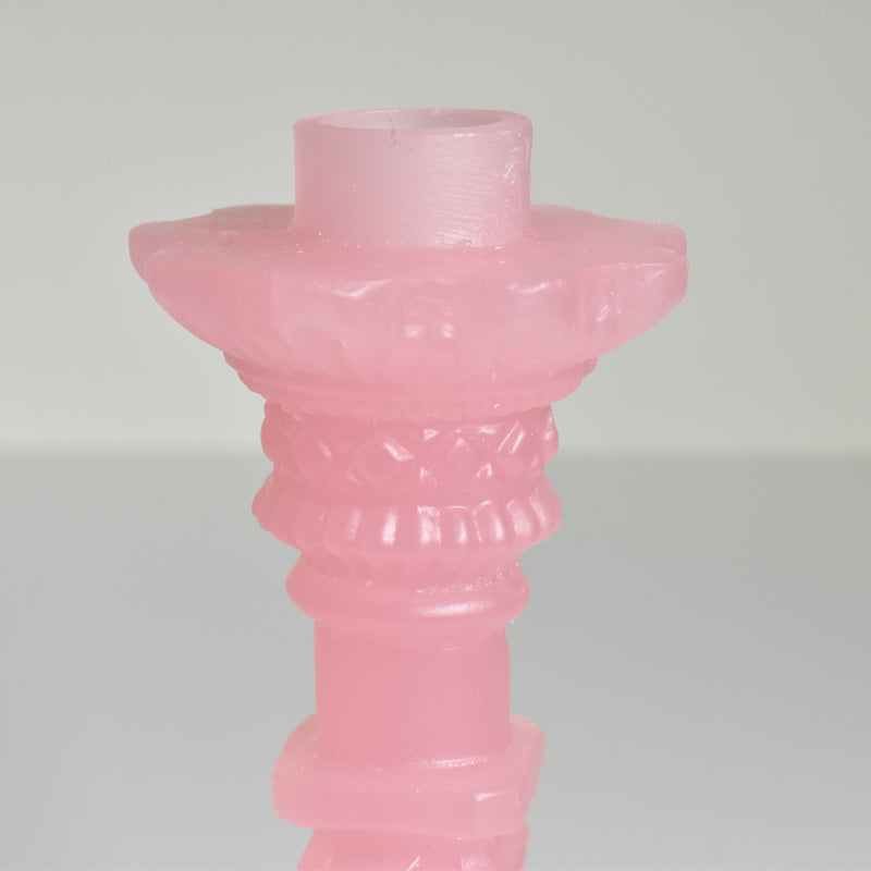 蝋キャンドルホルダーと蝋受け Dragée (ピンク）