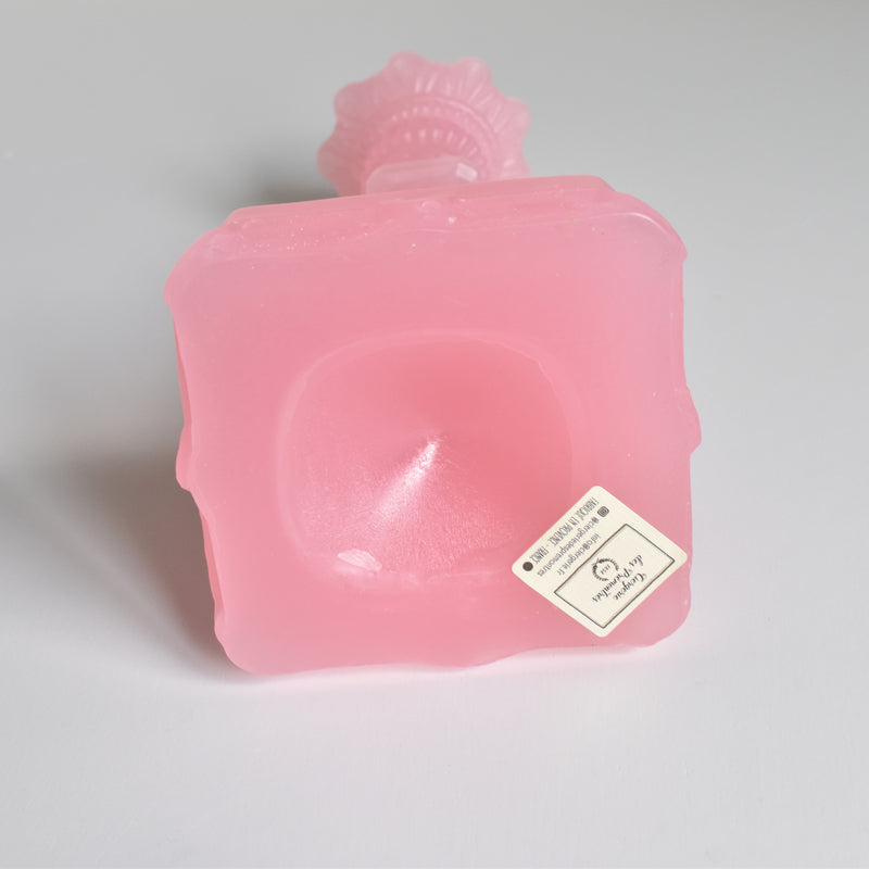 蝋キャンドルホルダーと蝋受け Dragée (ピンク）