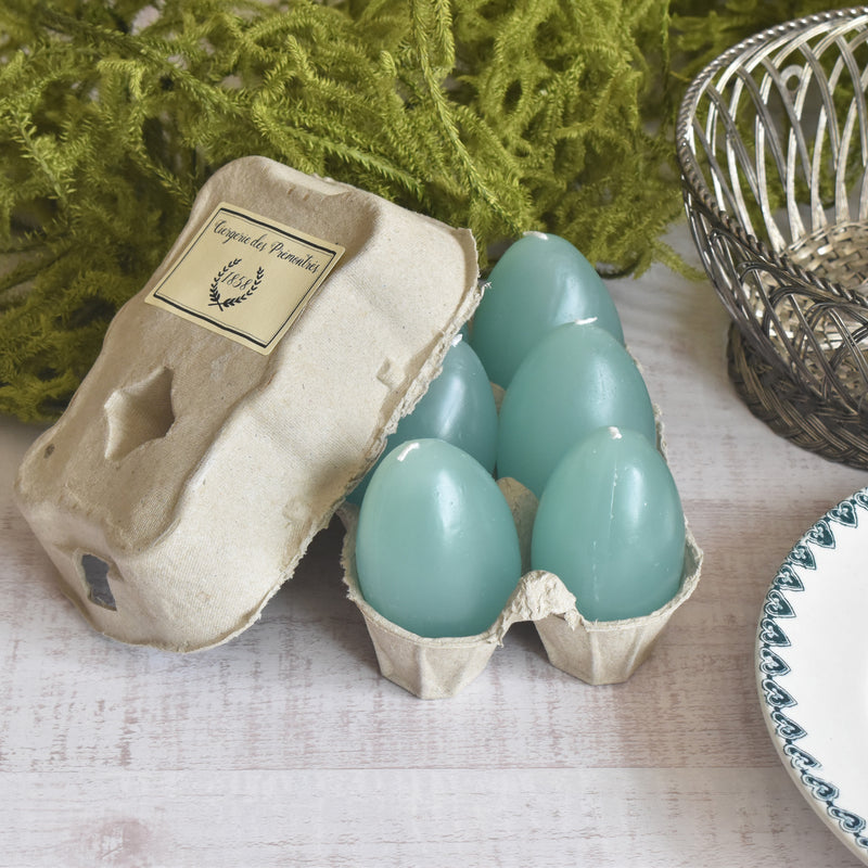 キャンドル 卵 Oeuf Celadon （セラドン）6個セット+箱