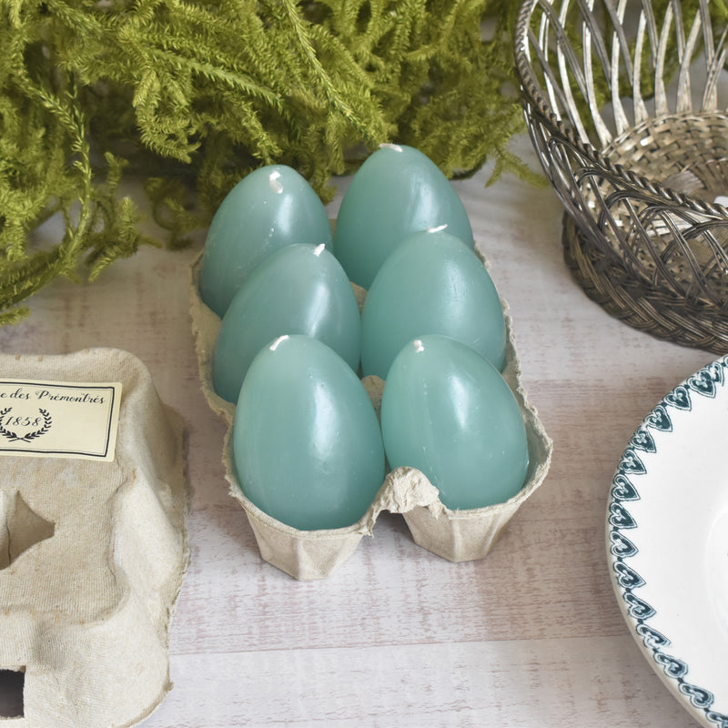 キャンドル 卵 Oeuf Celadon （セラドン）6個セット+箱