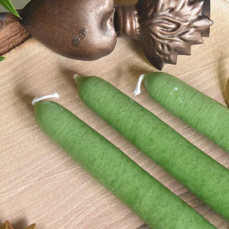 Cierges Coniques (Taper Candles) 20cm Vert forêt (Forest Green)