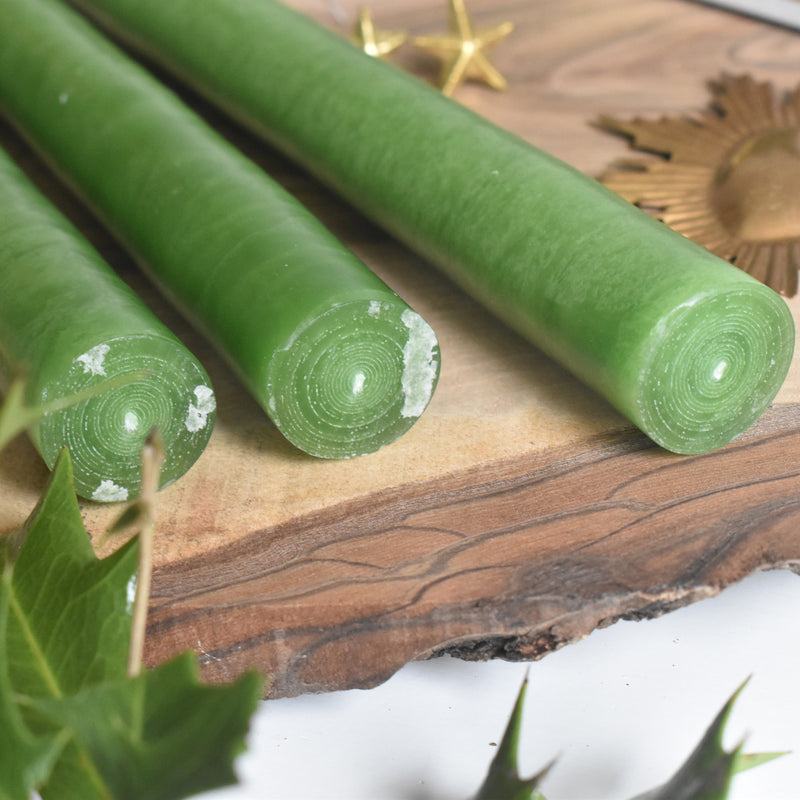 Cierges Coniques (Taper Candles) 20cm Vert forêt (Forest Green)