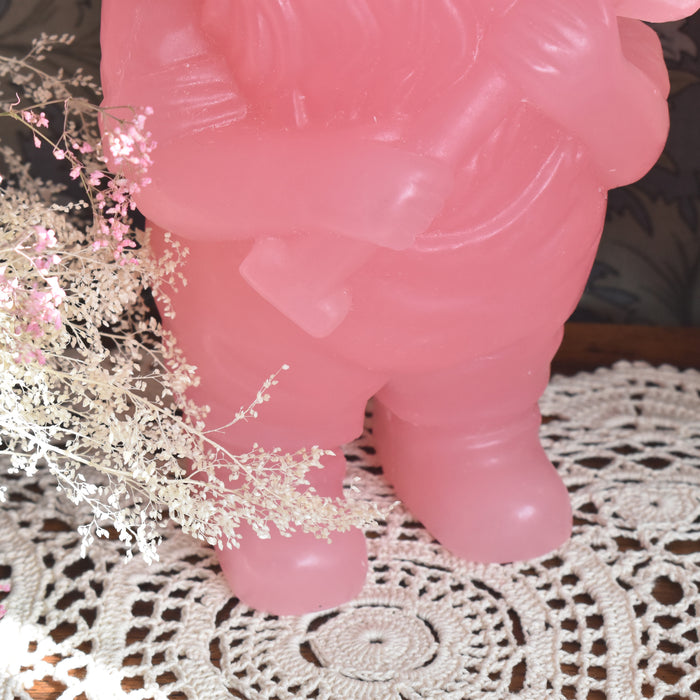 蝋オブジェ　ガーデンノーム　Nain de jardin Dragée （ピンク）