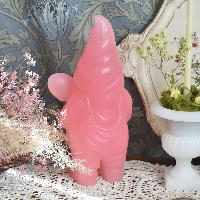 蝋オブジェ　ガーデンノーム　Nain de jardin Dragée （ピンク）