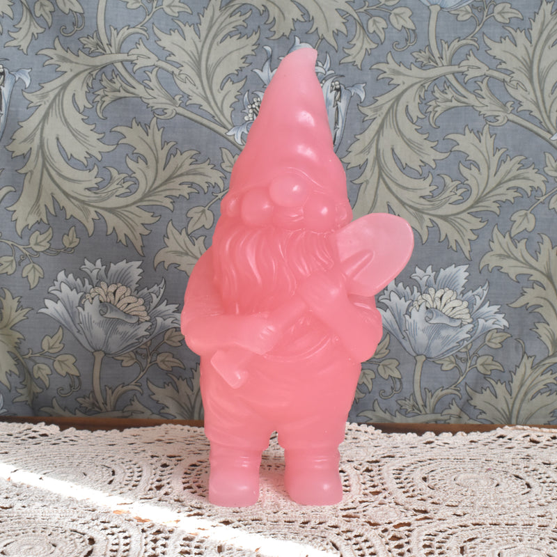 蝋オブジェ　ガーデンノーム　Nain de jardin Dragée （ピンク）