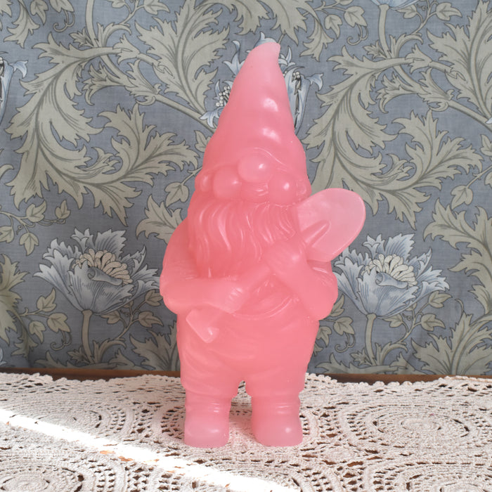 蝋オブジェ　ガーデンノーム　Nain de jardin Dragée （ピンク）