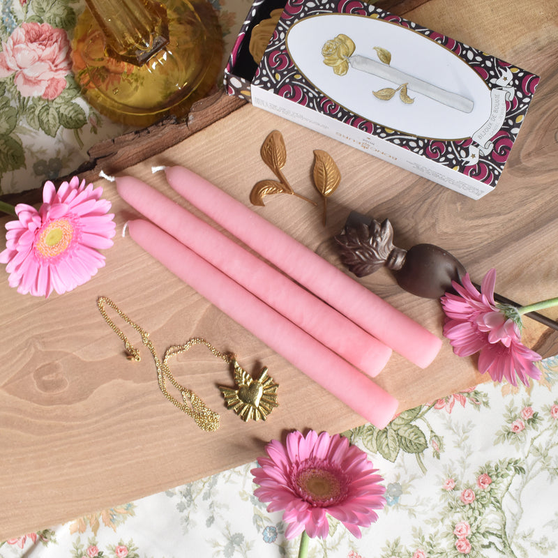 シエルジュコニック　（テーパーキャンドル）　20cm Dragée（ピンク）