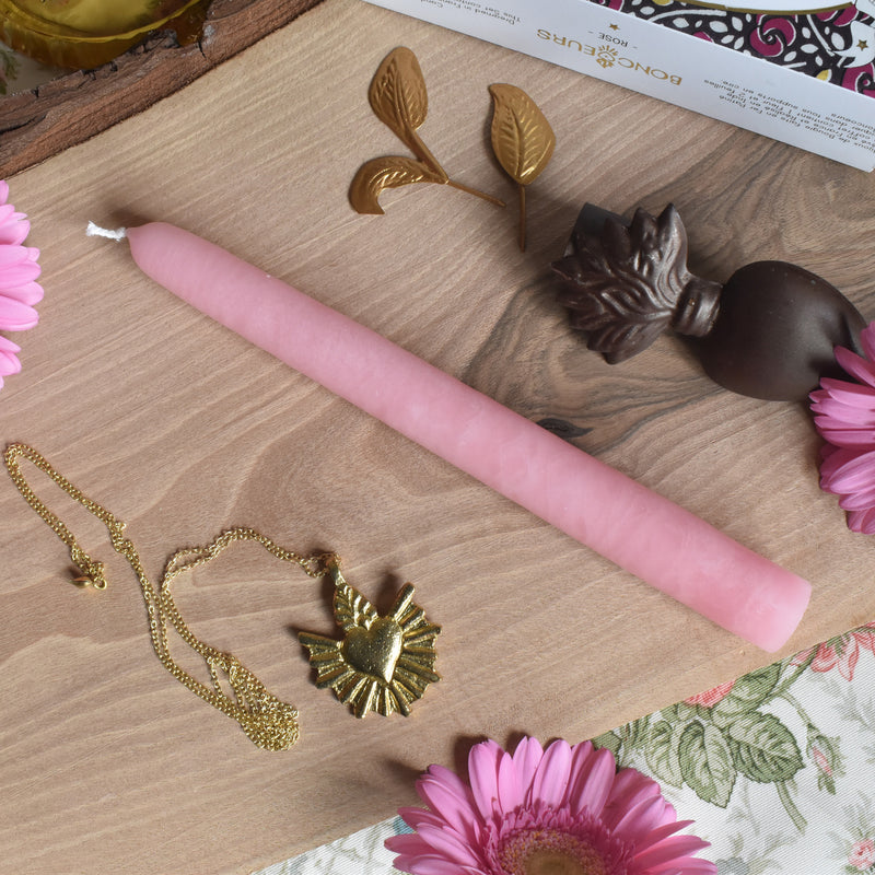 シエルジュコニック　（テーパーキャンドル）　20cm Dragée（ピンク）