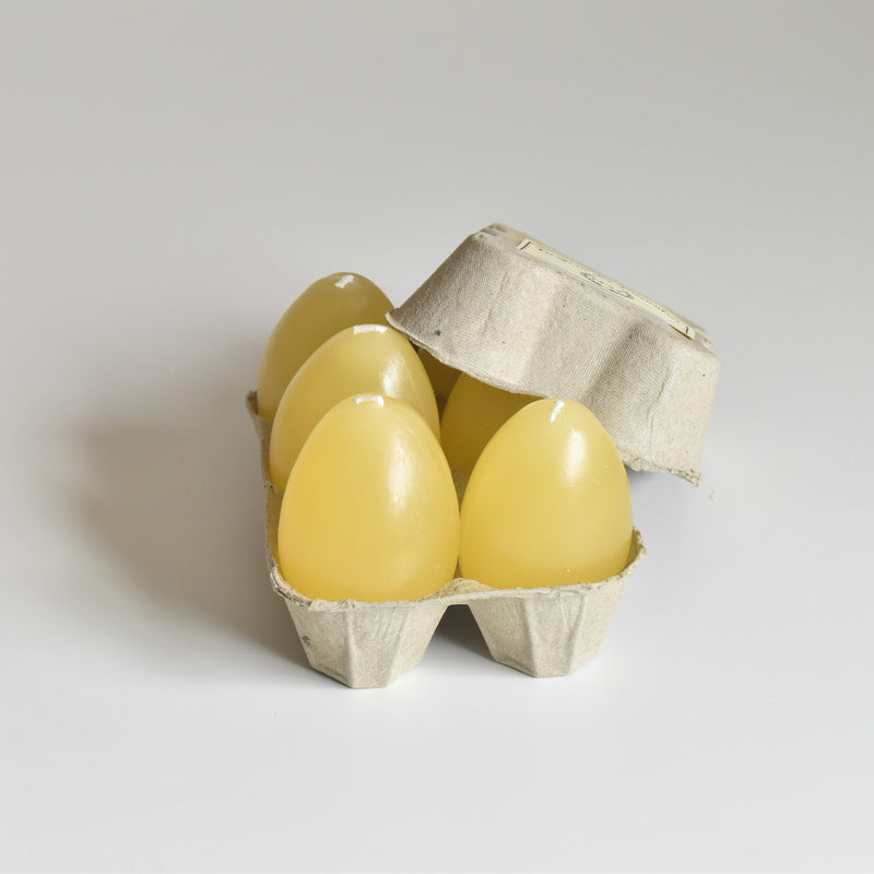 キャンドル 卵 Oeuf Jaune pastel （パステルイェロー）6個セット+箱