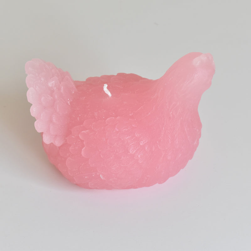 キャンドル ニワトリ Poule Dragée (ピンク）