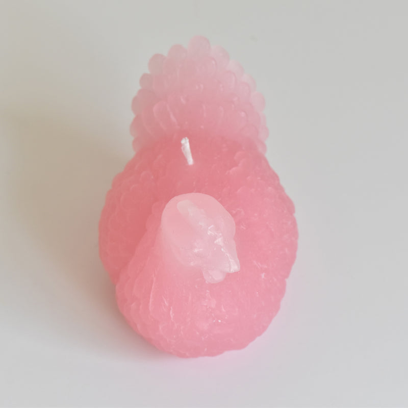 キャンドル ニワトリ Poule Dragée (ピンク）