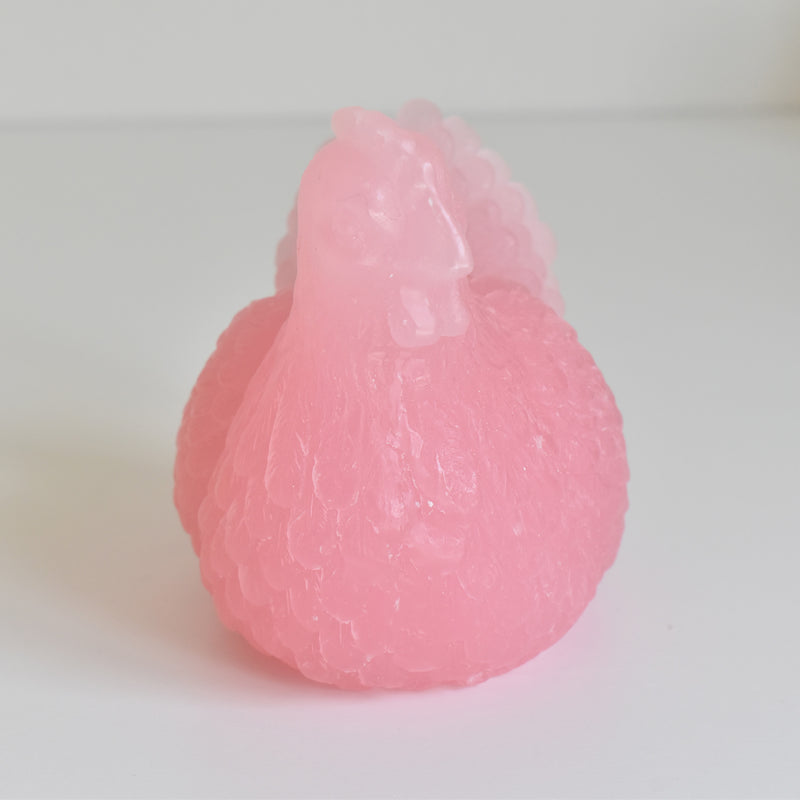 キャンドル ニワトリ Poule Dragée (ピンク）