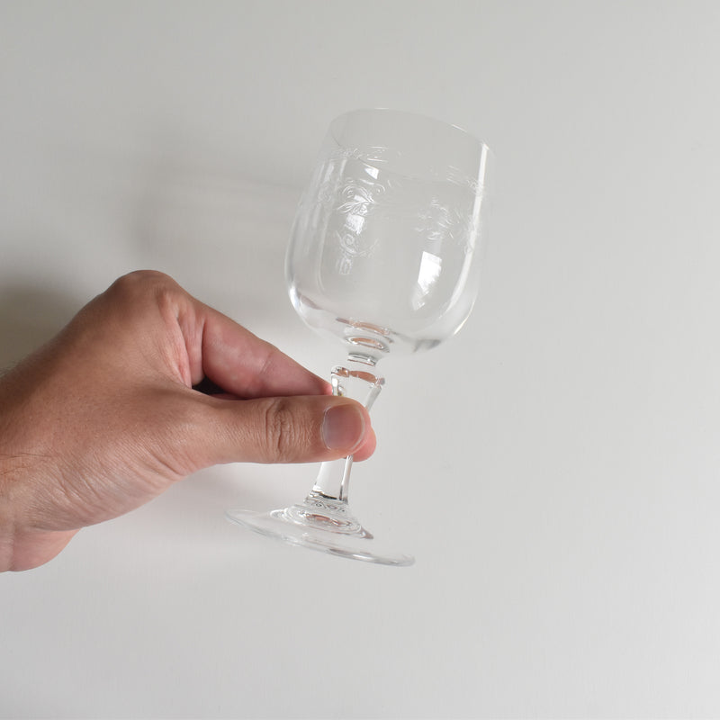 ヴィンテージクリスタルグラス ワイングラス クリスタルダルク Matignon