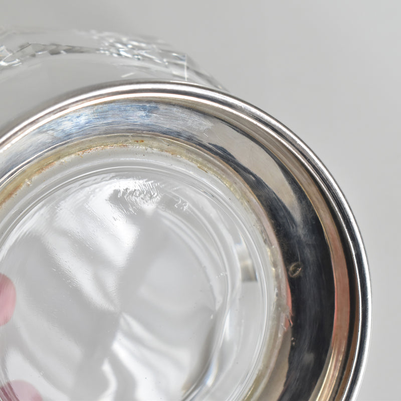 ヴィンテージガラス＆銀メッキ デザートクープ