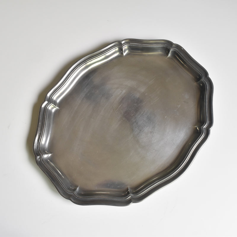 Vintage Pewter Oval Platter