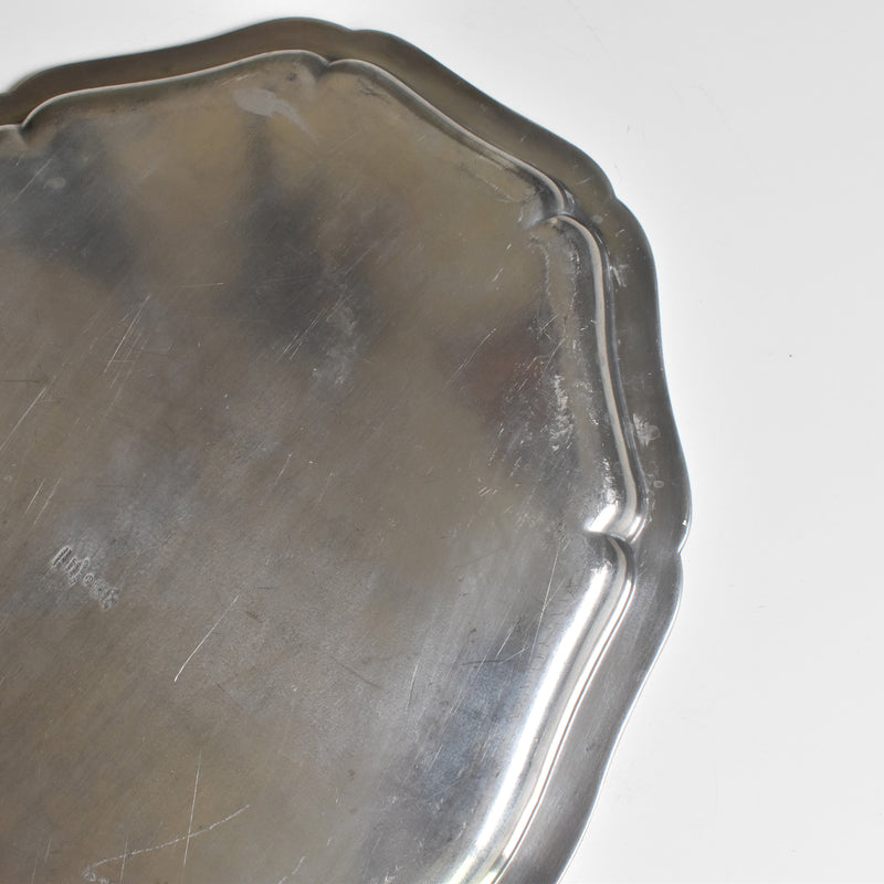 Vintage Pewter Oval Platter