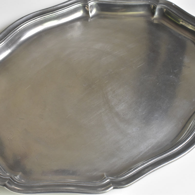Vintage Pewter Oval Platter
