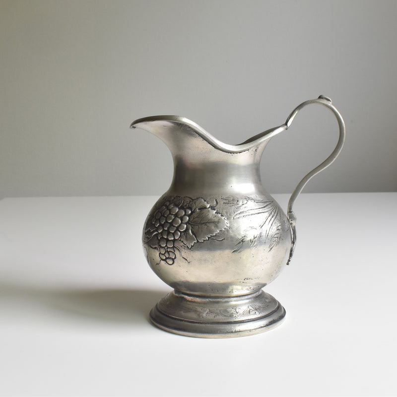 Vintage Pewter Pitcher Raisins