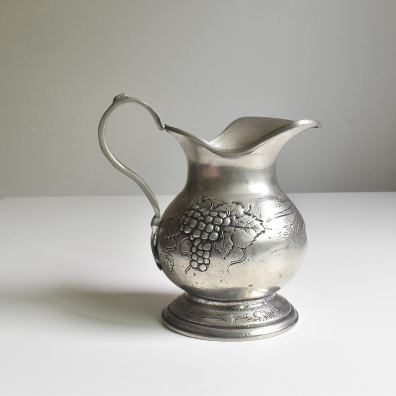 Vintage Pewter Pitcher Raisins