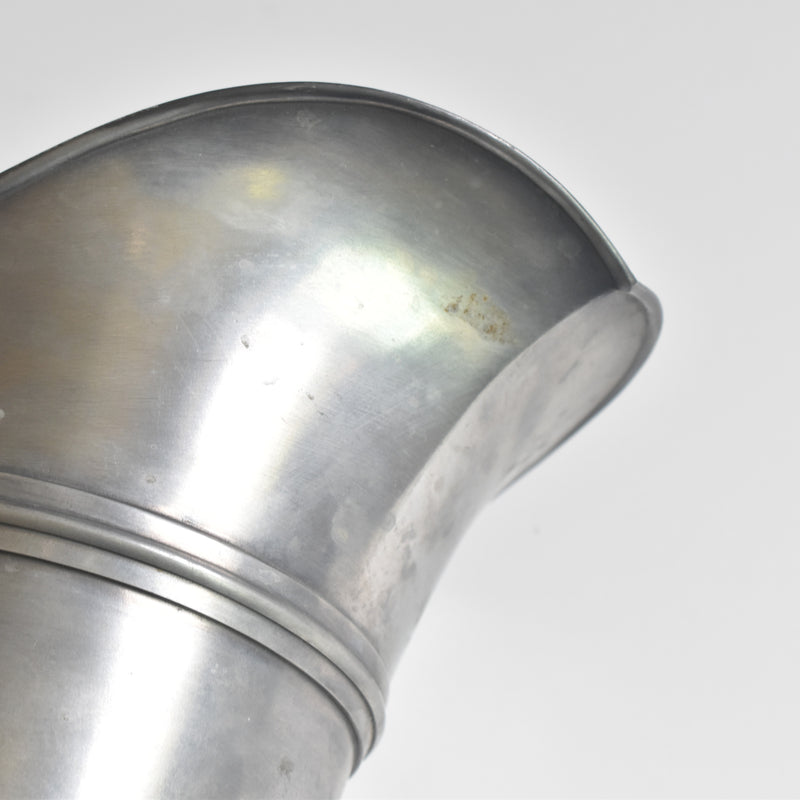 Vintage Pewter Flower Vase Casque