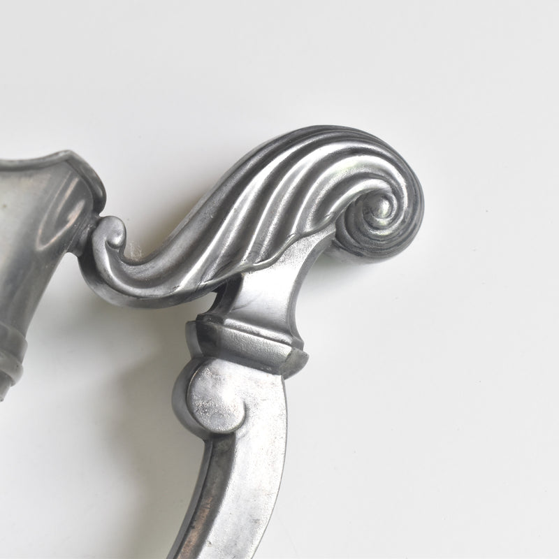 Vintage Pewter Flower Vase Casque