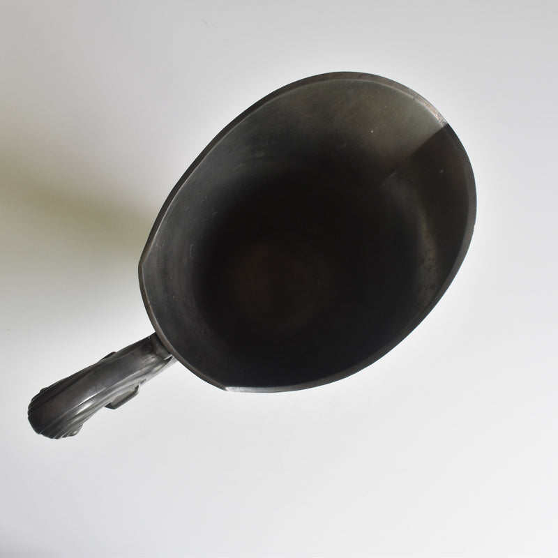 Vintage Pewter Flower Vase Casque