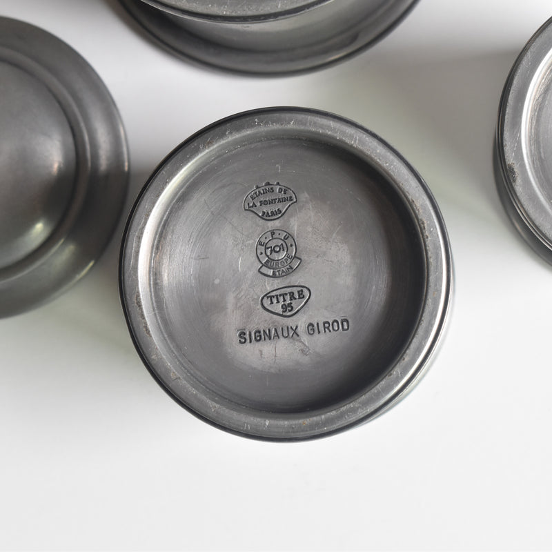 Vintage Pewter Small Box Set of 3