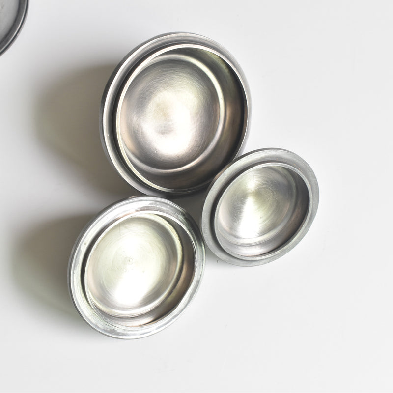 Vintage Pewter Small Box Set of 3