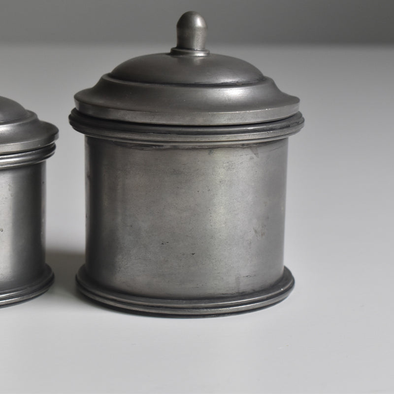 Vintage Pewter Small Box Set of 3