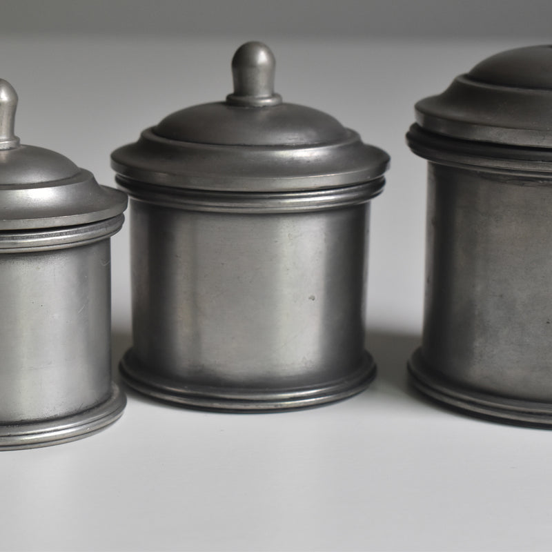 Vintage Pewter Small Box Set of 3
