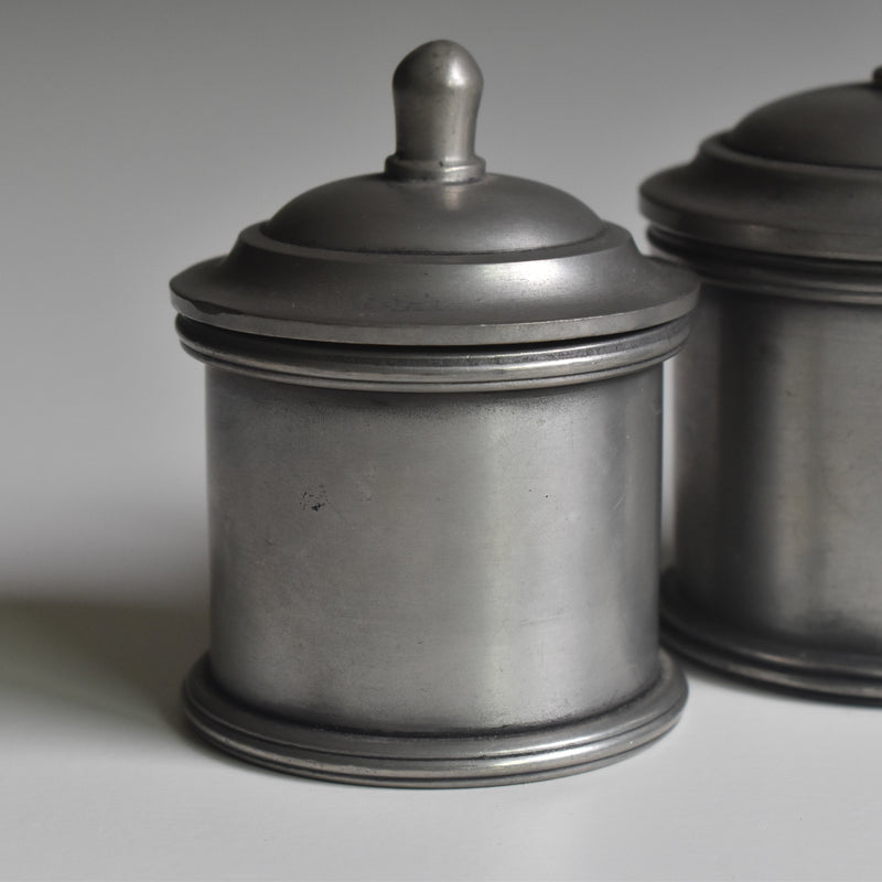 Vintage Pewter Small Box Set of 3
