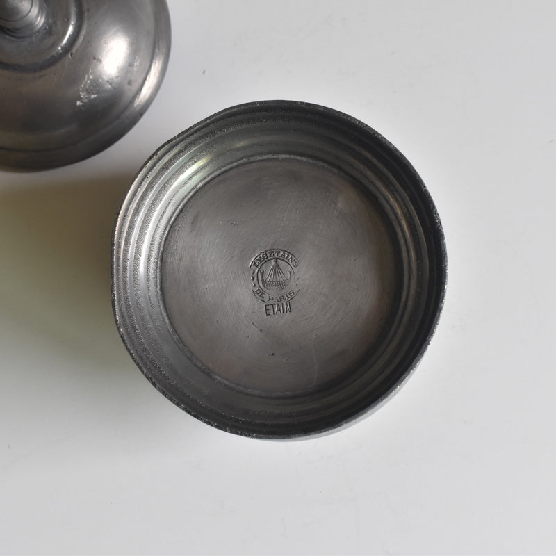 Vintage Pewter Sugar Pot LES ETAINS DE PARIS