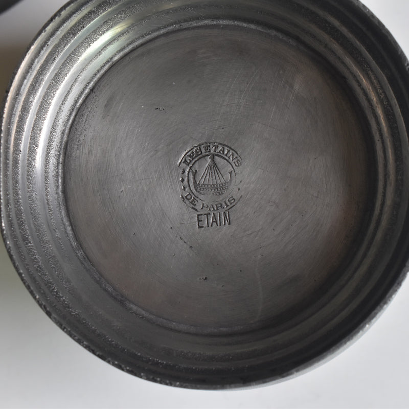Vintage Pewter Sugar Pot LES ETAINS DE PARIS