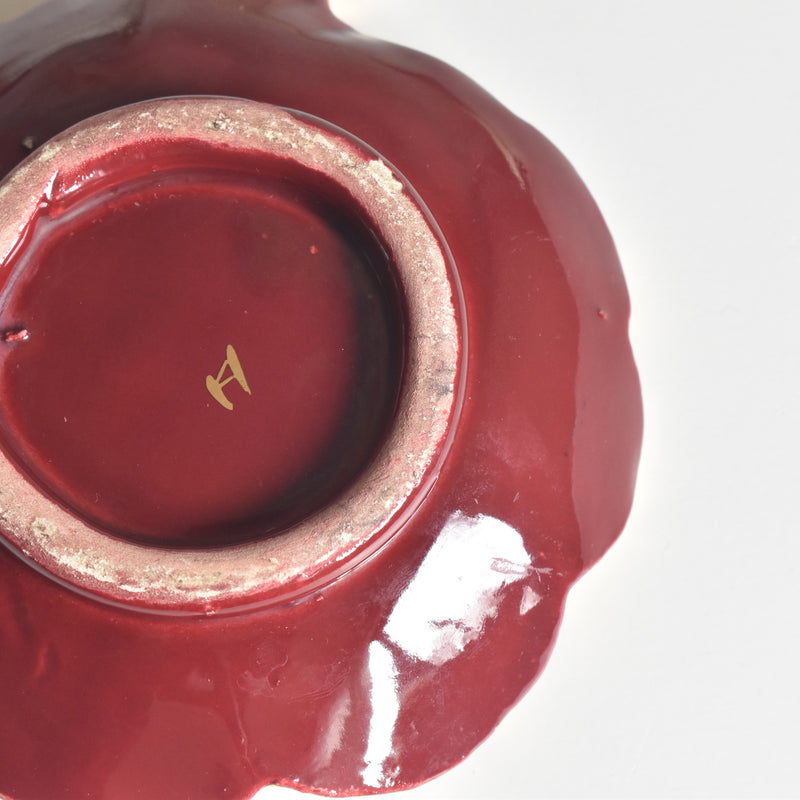 ヴィンテージスモールプレート レッドリーフ B