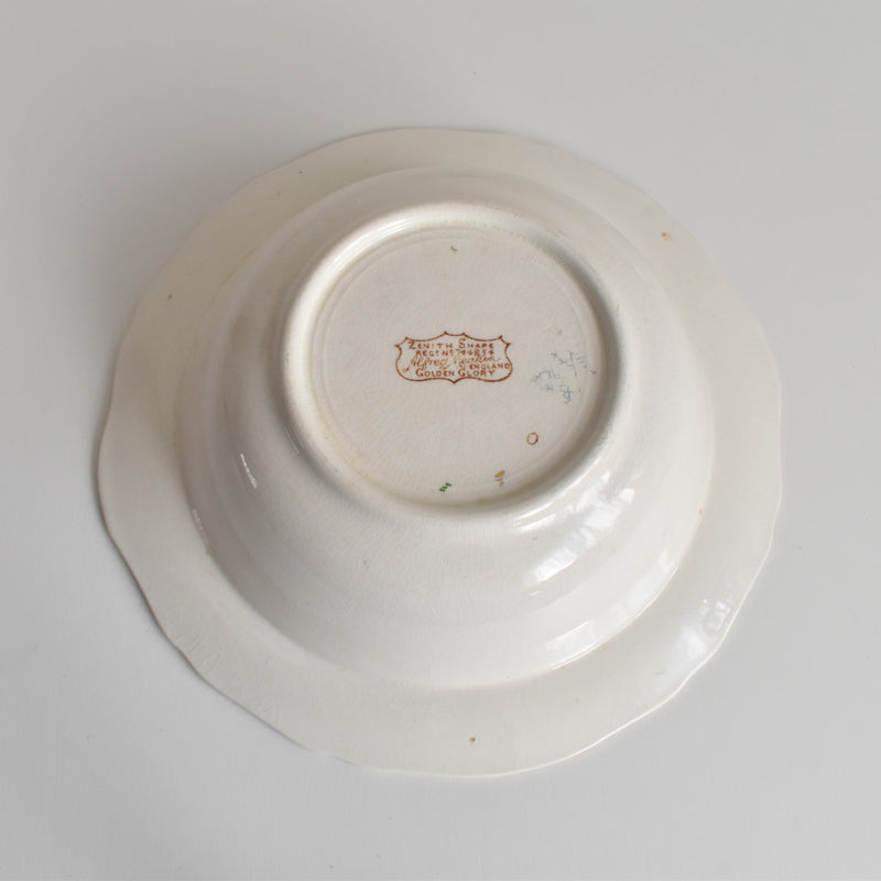 Vintage Fruit Service Bowl Alfred Meakin Golden Glory