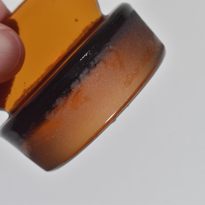 Vintage Apothecary Pot, Amber Glass, H14.5cm