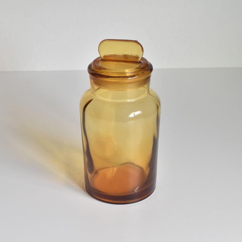 ヴィンテージアポテカリポット アンバーグラス H20cm