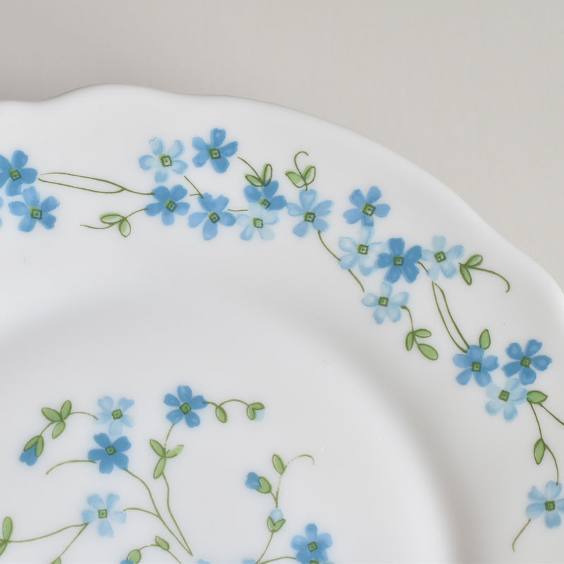 Vintage Dessert Plate, Arcopal Myosotis (Forget-me-not) B
