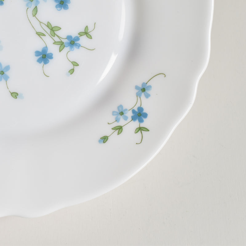 Vintage Dessert Plate, Arcopal Myosotis (Forget-me-not) B
