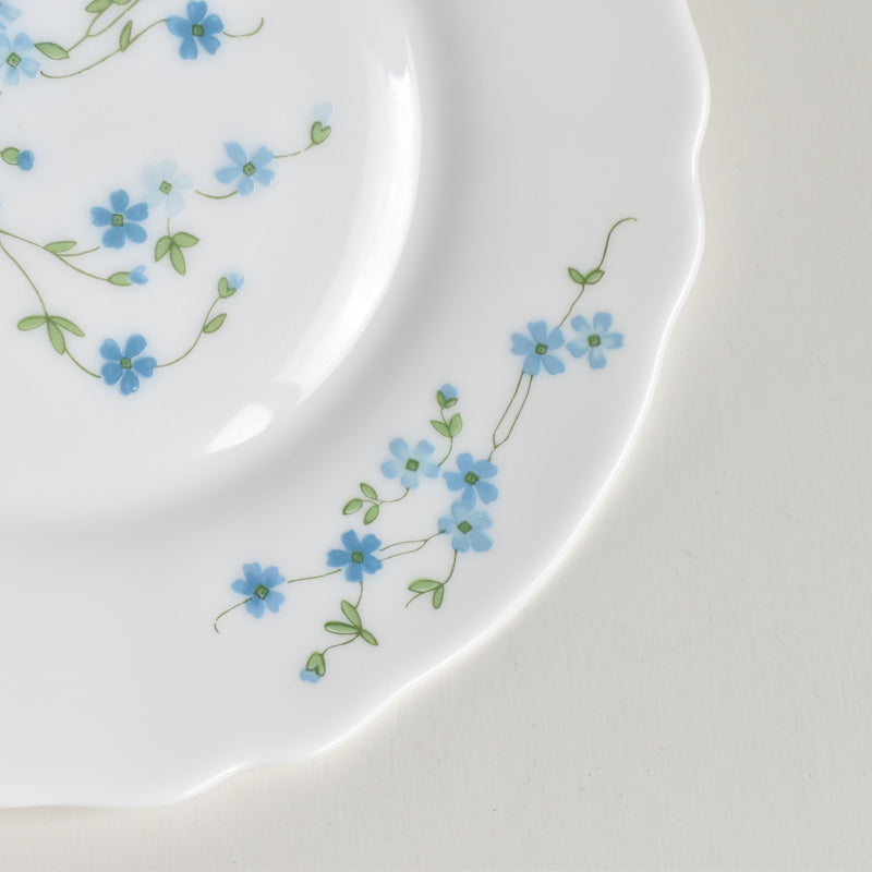 Vintage Dessert Plate, Arcopal Myosotis (Forget-me-not) B