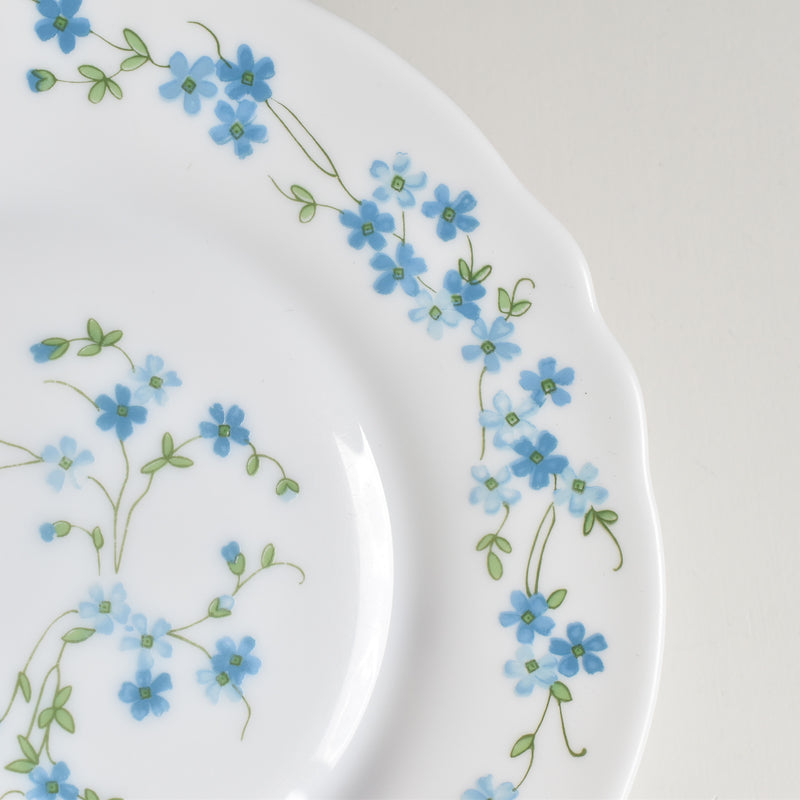 Vintage Dessert Plate Arcopal Myosotis (Forget-me-not) C