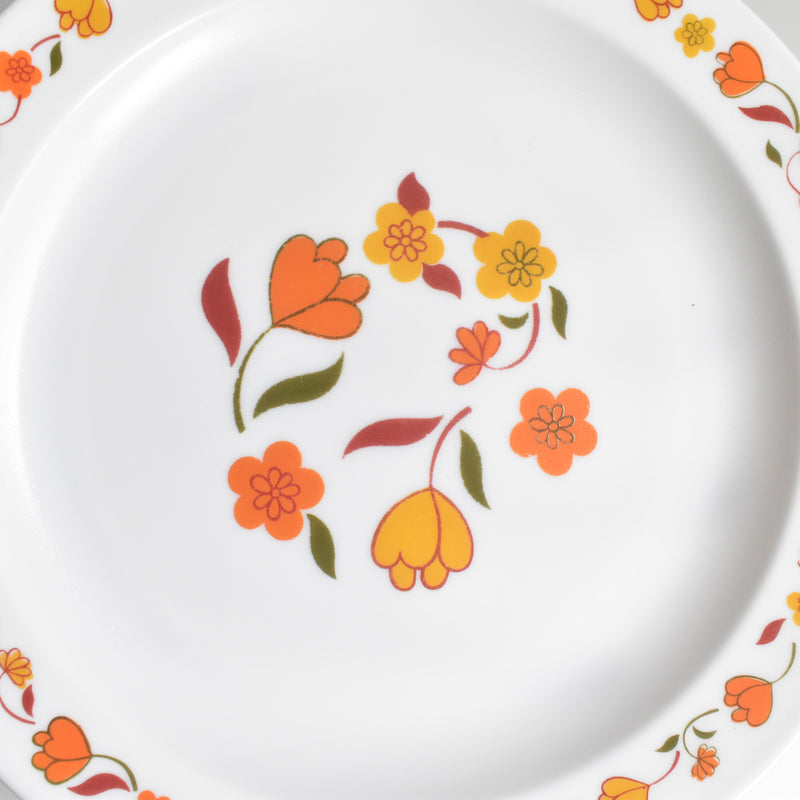 Vintage Arcopal Plate - Fleur Orange (Orange Flower) A