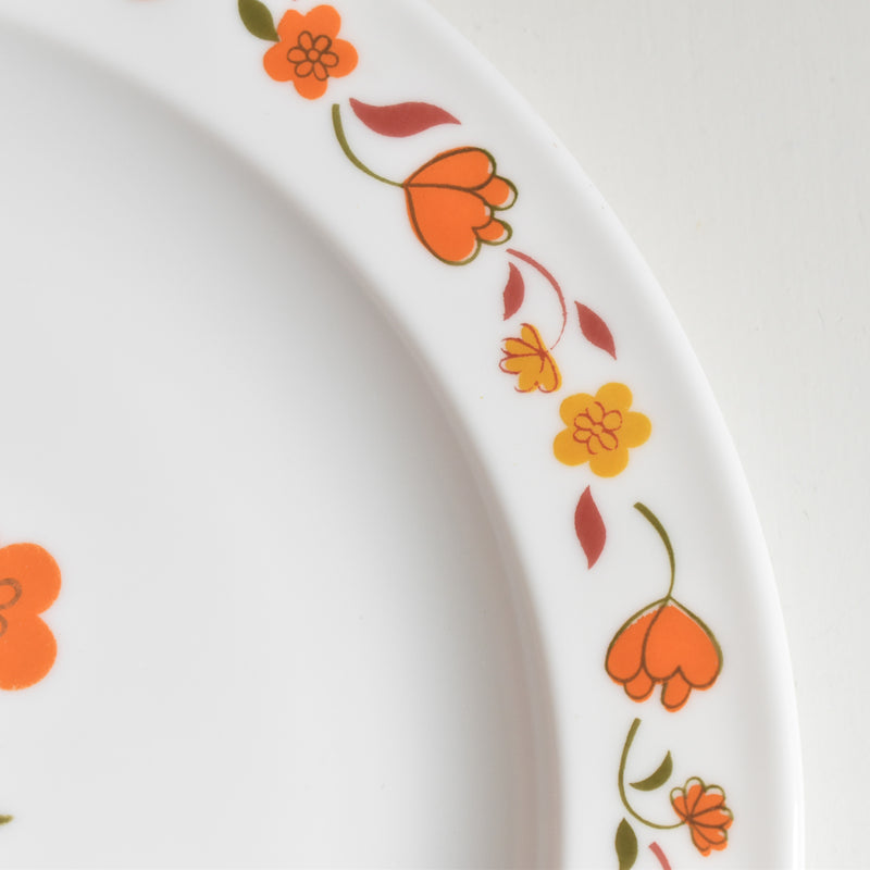 Vintage Plate Arcopal Fleur Orange (Orange Flower) B
