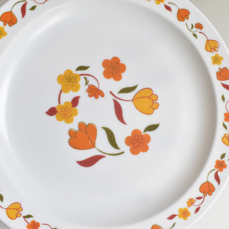 Vintage Plate Arcopal Fleur Orange D