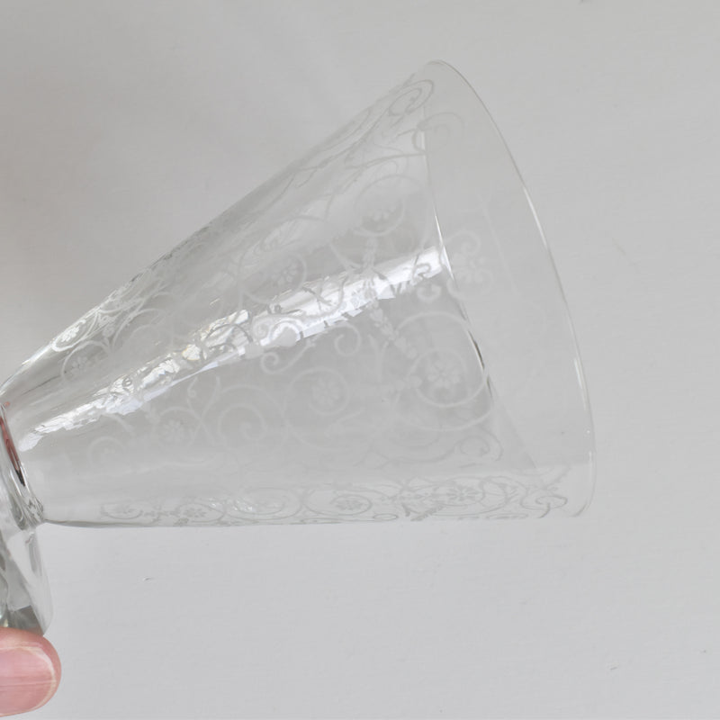 Vintage Crystal Glass Water Glass